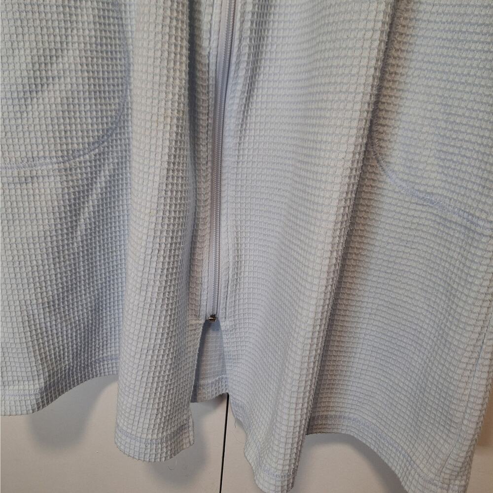 Miss Elaine Petites Baby Blue Embroidered Housecoat Petite Medium - Picture 4 of 7